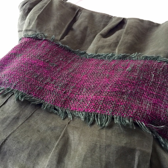 adolfo dominguez | olive green silk top - Picture 2 of 5